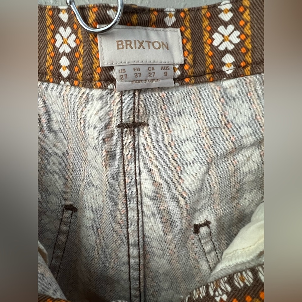 Brixton Providence Cropped Wide Leg Denim In Twig Size 27 New - Picture 7 of 14